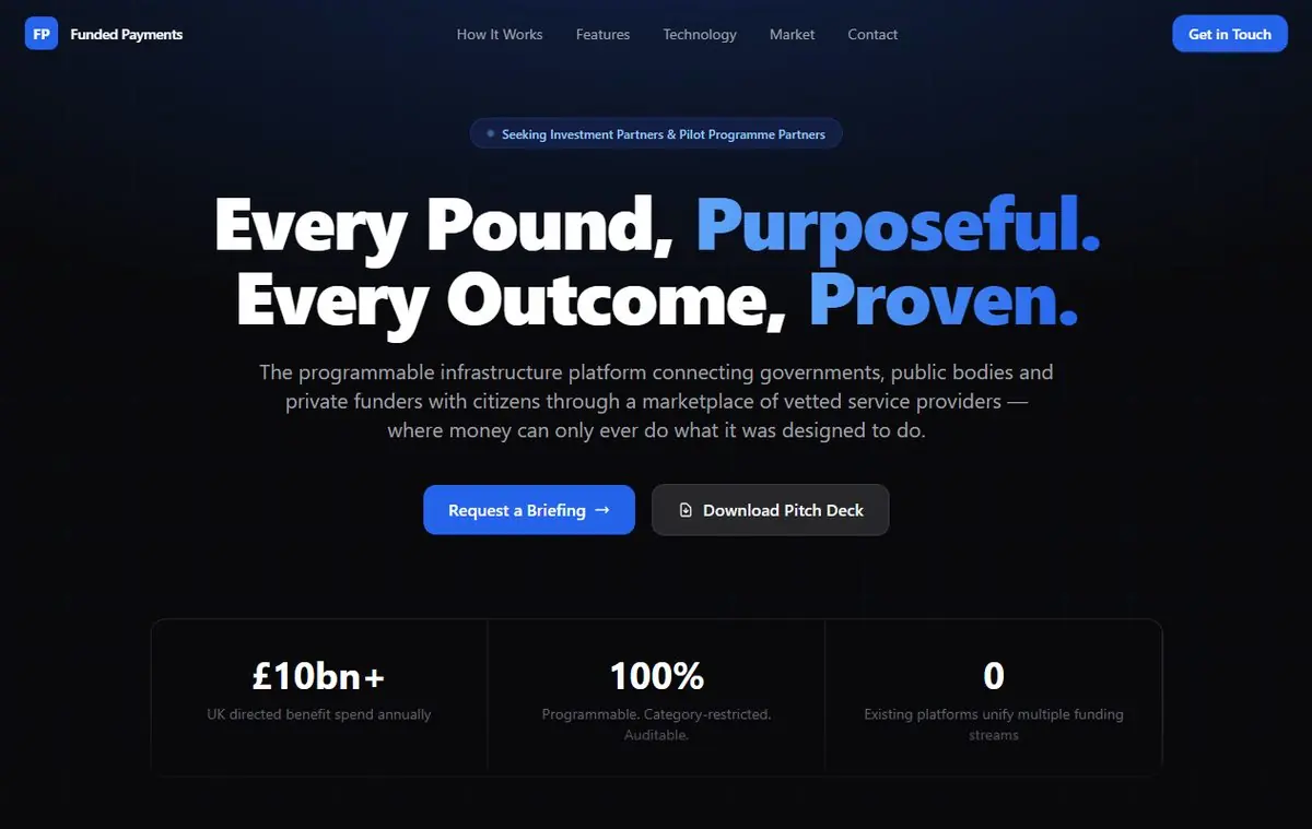 Screenshot of Funded Payments