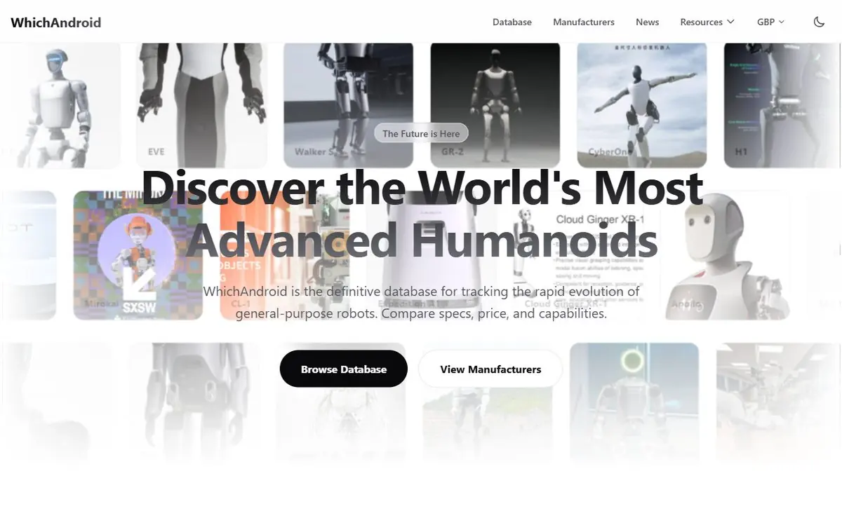 Screenshot of WhichAndroid